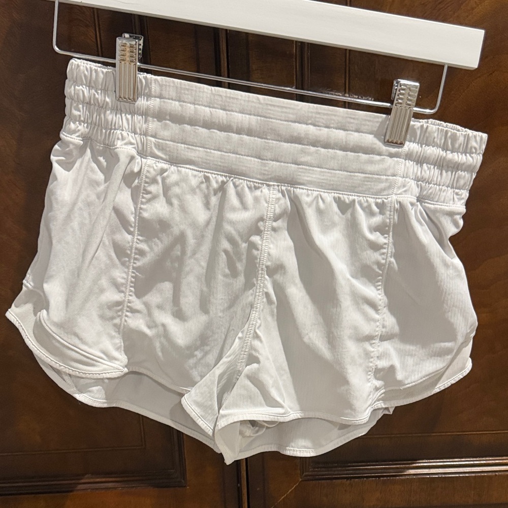Lululemon White Athletic Shorts